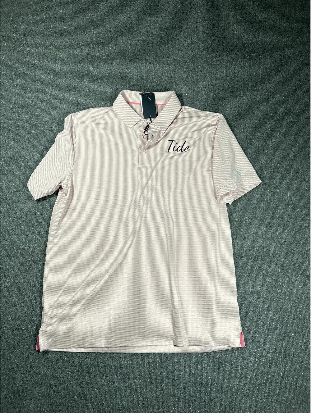 Light Pink Polo Shirt with 'Tide' Embroidery